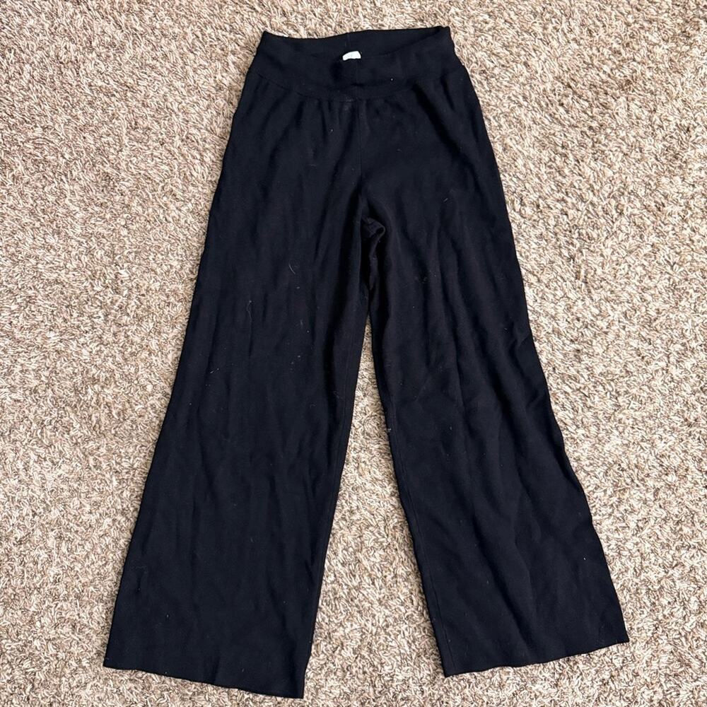 Silk & Salt Black Wide Leg Pants - S